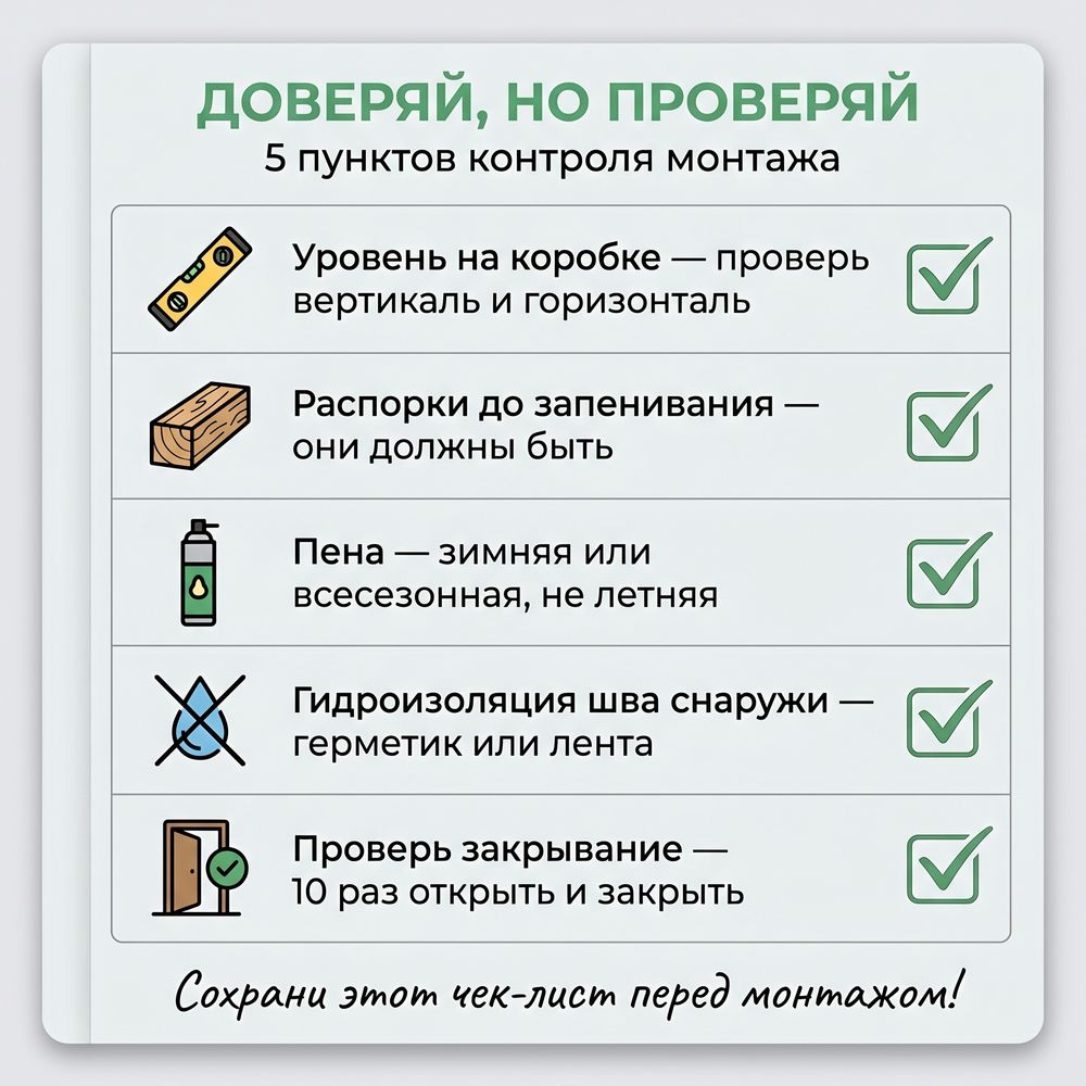 Чек-лист «Доверяй, но проверяй» - пять пунктов для контроля