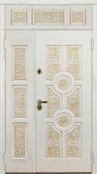Дверь  Лира цвет белый/белый 1280х2060 мм