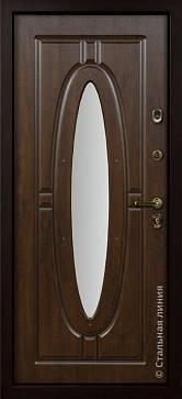 Дверь  Монарх цвет дуб темный/дуб темный 880х2060 мм вид изнутри