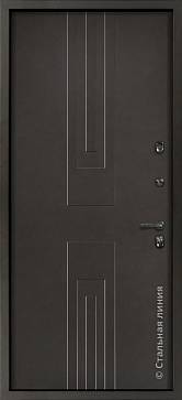 Дверь  Авеню цвет черно-серый/черно-серый 880х2060 мм вид изнутри