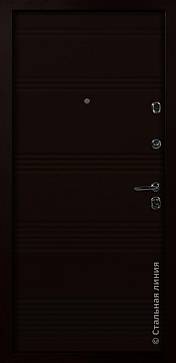 Дверь  Ларго цвет коричневый/коричневый 880х2060 мм вид изнутри