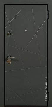 Дверь  Клео цвет серый графит/серый графит 880х2060 мм вид снаружи