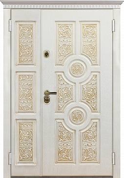 Дверь  Лира цвет белый/белый 1280х2060 мм вид снаружи