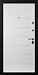 Дверь  Пиано-М цвет черный/ясень белый 860х2050 мм вид изнутри