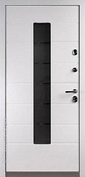 Дверь  Эден цвет серый графит/белый 890х2050 мм вид изнутри