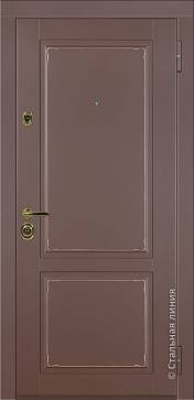Дверь  Амели цвет коричневый/белый 860х2050 мм вид снаружи