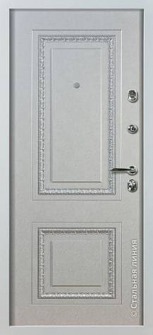 Дверь  Монако цвет белый/белый 880х2060 мм вид изнутри
