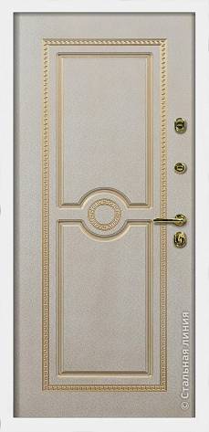 Дверь  Версаче Лайт цвет белый/белый 860х2050 мм вид изнутри