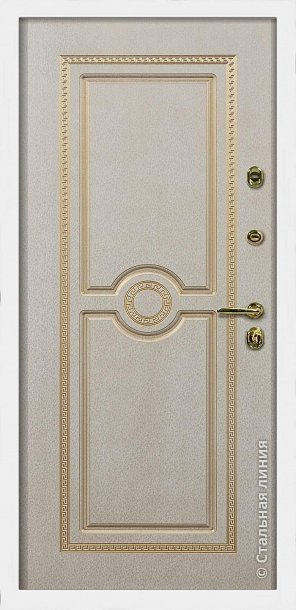 Дверь  Версаче Лайт цвет белый/белый 860х2050 мм