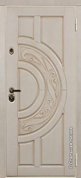 Дверь  Селена цвет белый/белый 880х2060 мм вид снаружи