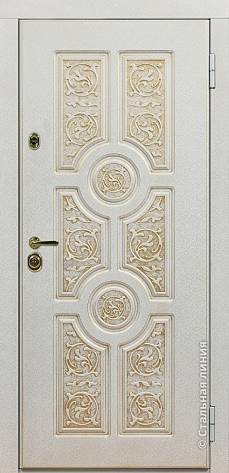 Дверь  Версаче Лайт цвет белый/белый 860х2050 мм вид снаружи