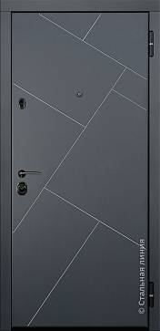 Дверь  Монтана цвет шагрень антрацит/шагрень антрацит 860х2050 мм вид снаружи