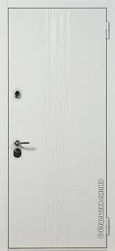 Дверь  Рэйн цвет белый/белый 880х2060 мм вид снаружи