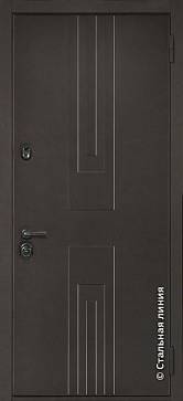 Дверь  Авеню цвет черно-серый/черно-серый 880х2060 мм вид снаружи