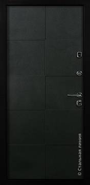 Дверь  Квадро цвет серый графит/серый графит 880х2060 мм вид изнутри