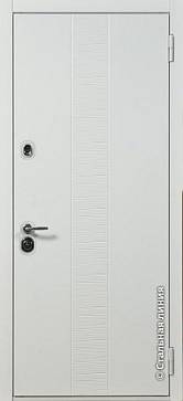 Дверь  Терра цвет белый/белый 880х2060 мм вид снаружи
