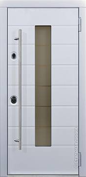 Дверь  Форт цвет белый/белый 880х2060 мм вид снаружи