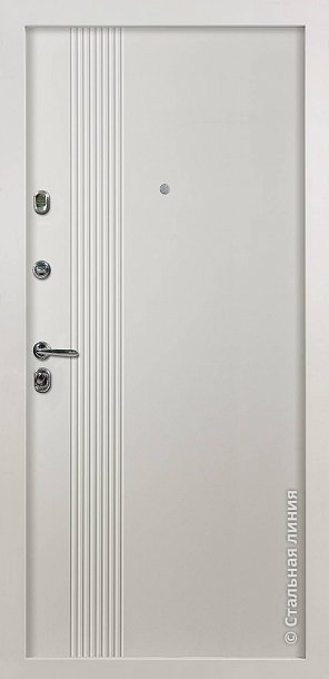 Дверь  Коста цвет белый кашемир/белый кашемир 880х2060 мм