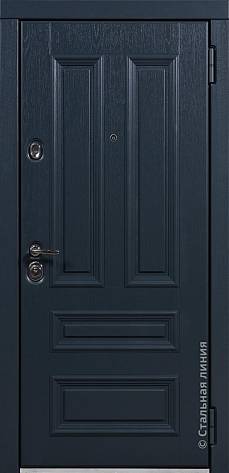 Дверь  Рапсодия цвет серый/серый 880х2060 мм вид снаружи