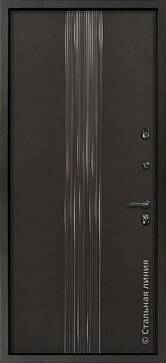 Дверь  Рэйн цвет черно-серый/черно-серый 880х2060 мм вид изнутри
