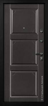 Дверь  Лорд цвет черно-серый/черно-серый 880х2060 мм вид изнутри