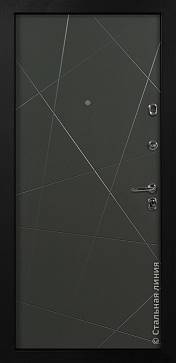 Дверь  Клео цвет серый графит/серый графит 880х2060 мм вид изнутри