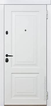Дверь  Паола цвет белый/белый 860х2050 мм вид снаружи