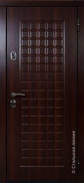 Дверь  Премьера цвет орех темный/орех темный 860х2050 мм вид снаружи