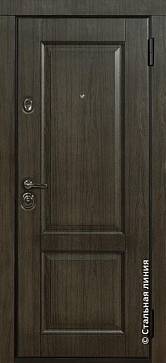 Дверь  Марсель цвет дуб седой/белый 880х2060 мм вид снаружи