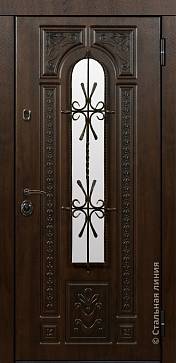 Дверь  Лацио Лайт цвет дуб темный/дуб темный 860х2050 мм вид снаружи