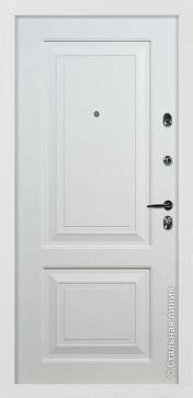 Дверь  Паола цвет белый/белый 860х2050 мм вид изнутри