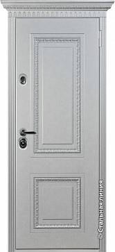 Дверь  Монако цвет белый/белый 880х2060 мм вид снаружи