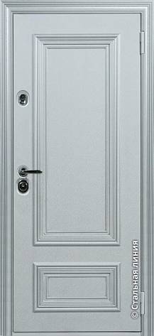 Дверь  Полонез цвет белый/белый 880х2060 мм вид снаружи
