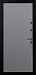 Дверь  Клео цвет платиновый серый/платиновый серый 880х2060 мм вид изнутри