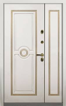 Дверь  Лира цвет белый/белый 1280х2060 мм вид изнутри