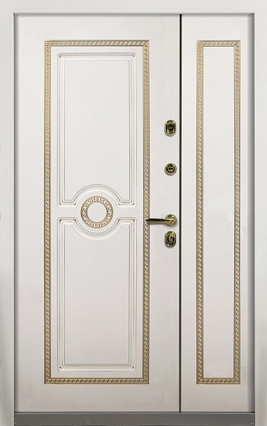 Дверь  Лира цвет белый/белый 1280х2060 мм