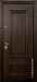 Дверь  Полонез цвет дуб темный/дуб темный 880х2060 мм вид снаружи