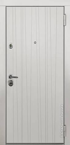 Дверь  Фьюжн цвет белый кашемир/белый кашемир 880х2060 мм вид снаружи
