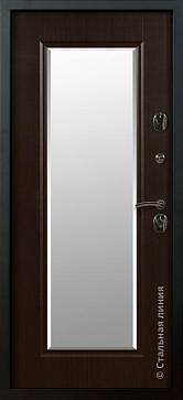 Дверь  Премьера цвет венге темный/венге темный 860х2050 мм вид изнутри