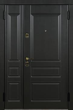 Дверь  Гринвич цвет черно-серый/слоновая кость 1280х2060 мм вид снаружи