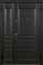Дверь  Гринвич цвет черно-серый/слоновая кость 1280х2060 мм вид снаружи