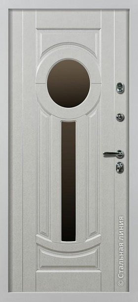 Дверь  Афины цвет белый/белый 880х2060 мм