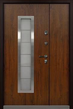 Дверь  Берген цвет дуб темный/дуб темный 1280х2060 мм вид изнутри