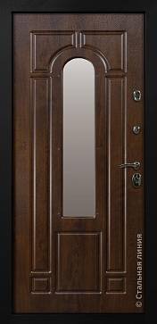 Дверь  Лацио Лайт цвет дуб темный/дуб темный 860х2050 мм вид изнутри