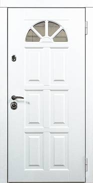 Дверь  Кармен цвет белый/белый 860х2050 мм вид снаружи