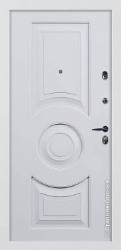 Дверь  Неаполь цвет белый/белый 860х2050 мм вид изнутри