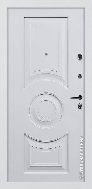 Дверь  Неаполь цвет белый/белый 860х2050 мм