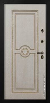 Дверь  Версаче Лайт цвет дуб темный/белый 860х2050 мм вид изнутри