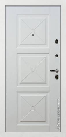 Дверь  Тулон цвет белый/белый 860х2060 мм вид изнутри