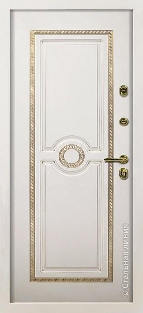 Дверь  Палаццо цвет белый/белый 880х2060 мм